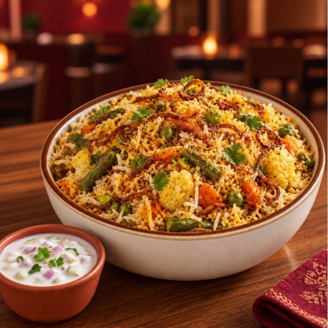 Veg Dum Biryani.