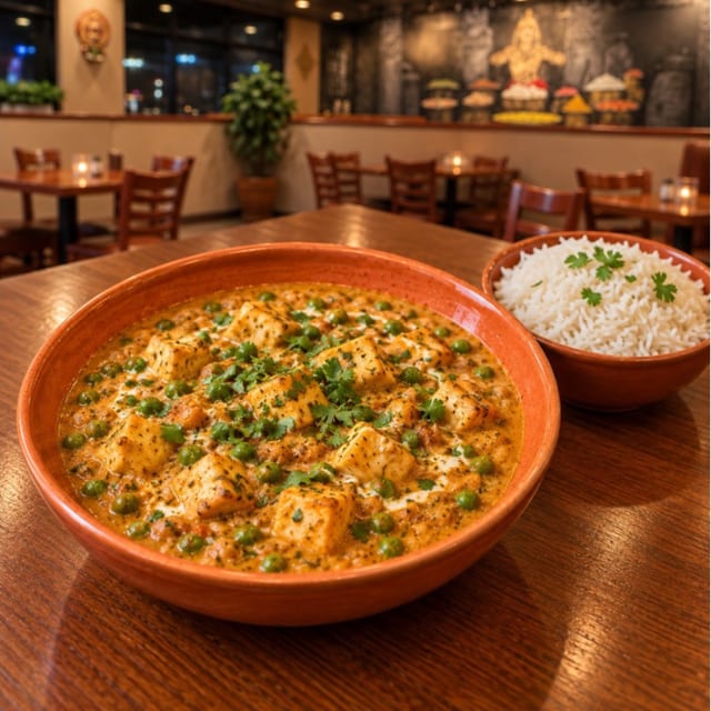 Paneer Malai Matar.