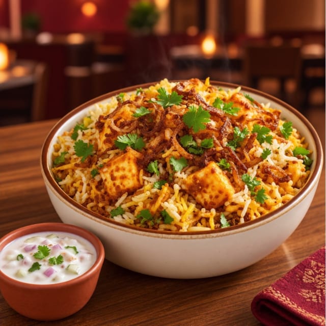 Paneer Biryani.